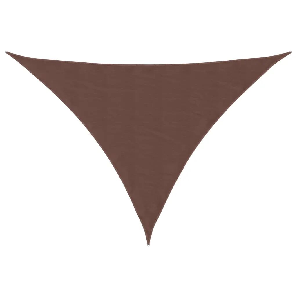 vidaXL Solseil oxfordstoff trekantet 3x3x4,24 m brun