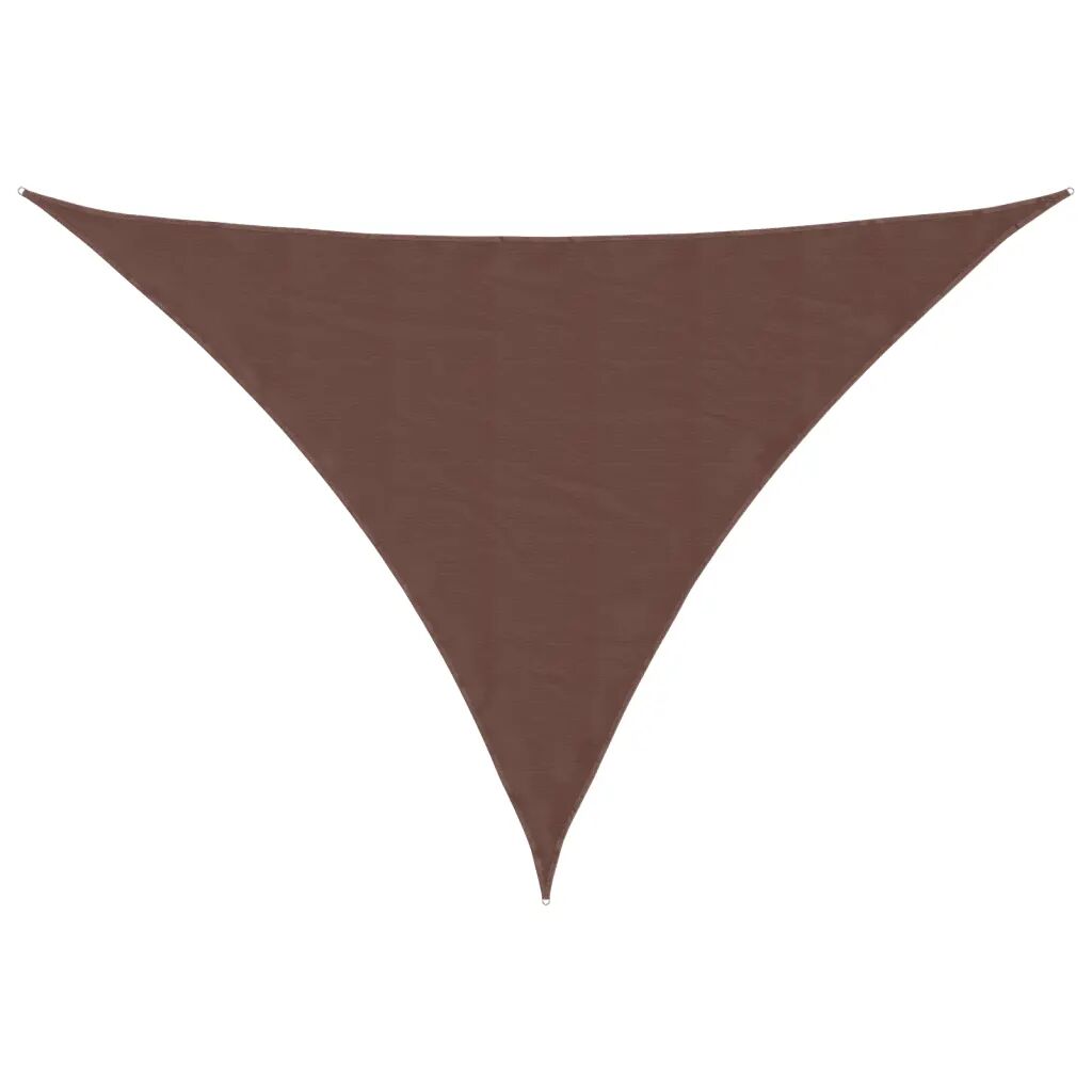 vidaXL Solseil oxfordstoff trekantet 4x5x6,4 m brun
