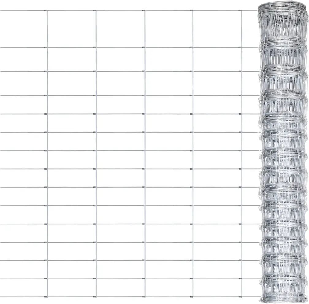 vidaXL Hagegjerde galvanisert stål 50x1,6 m sølv