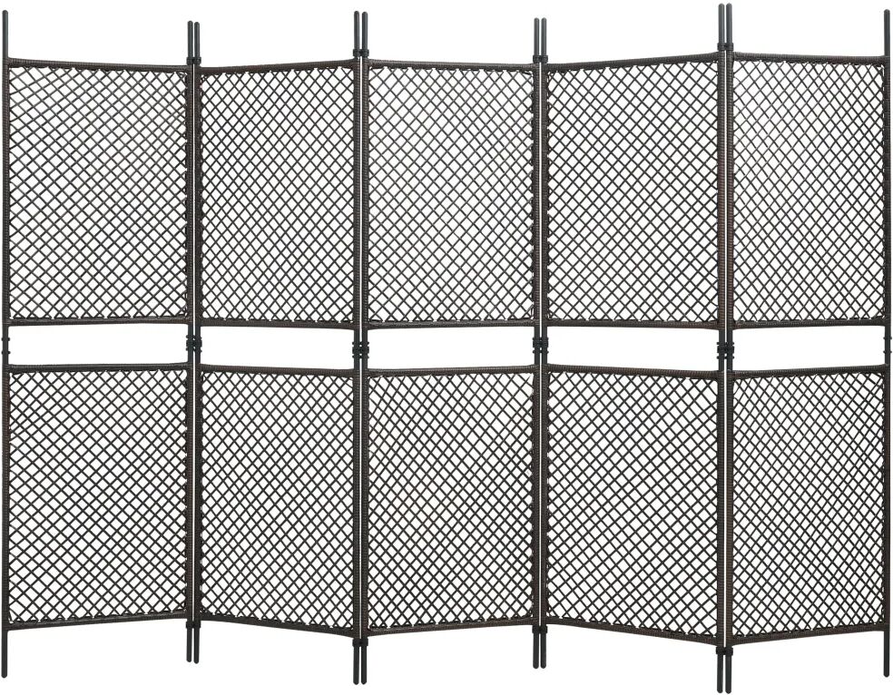 vidaXL Gjerdepanel polyrotting 3x2 m brun