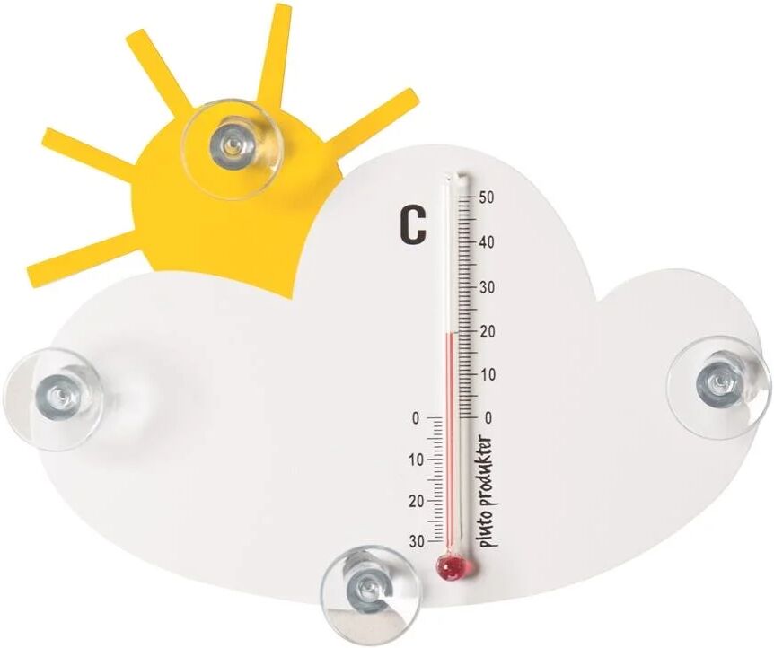 Pluto Produkter Sol og moln termometer hvit-gul