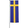 Mannus Flaga na wysięgniku/flaga państwowa, format 1,2 x 3 m, Szwecja