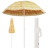 vidaXL Parasol plażowy w stylu hawajskim, naturalny, 240 cm