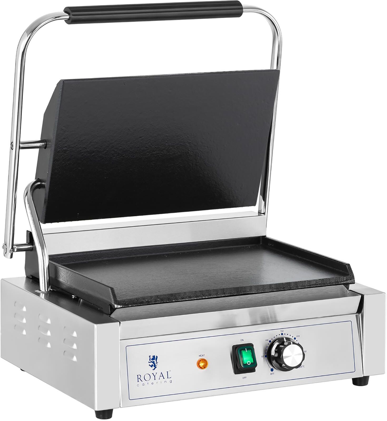 Royal Catering Grill kontaktowy - płyty gładkie - Royal Catering - 2200 W RCPKG-2200-S