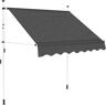 vidaXL Toldo retrátil manual 200 cm antracite