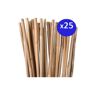 Suinga Pacote 25 x Estacas de Bambu 120 cm, 8-10 mm. Varas de bambu, cana de bambu ecológica para apoiar árvores, plantas e vegetais
