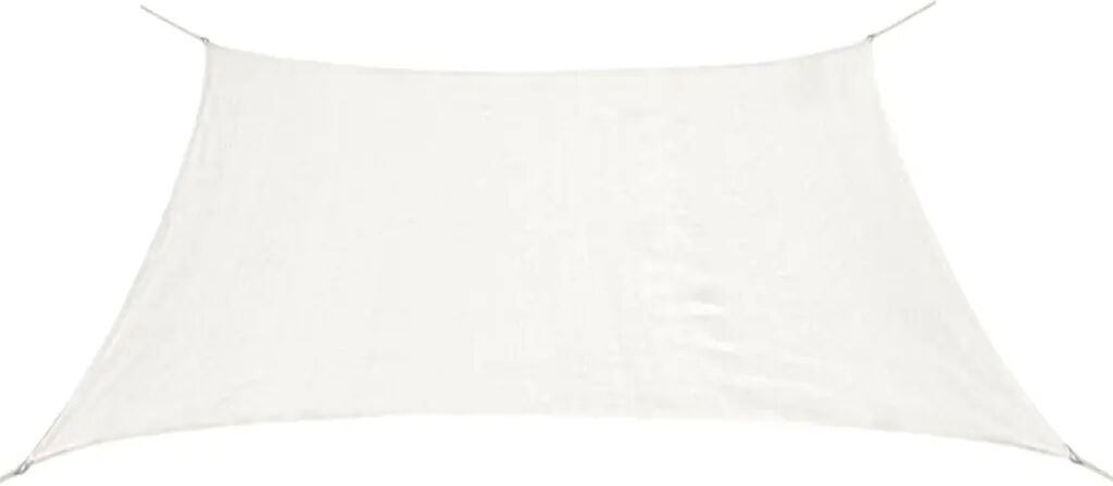 vidaXL Para-sol vela PEAD quadrado 3,6x3,6 m branco