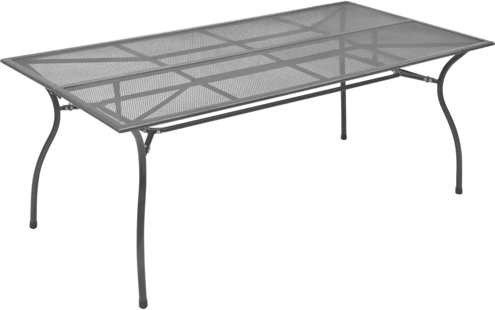 vidaXL Mesa de jardim 170x89,5x72,5 cm malha de aço antracite