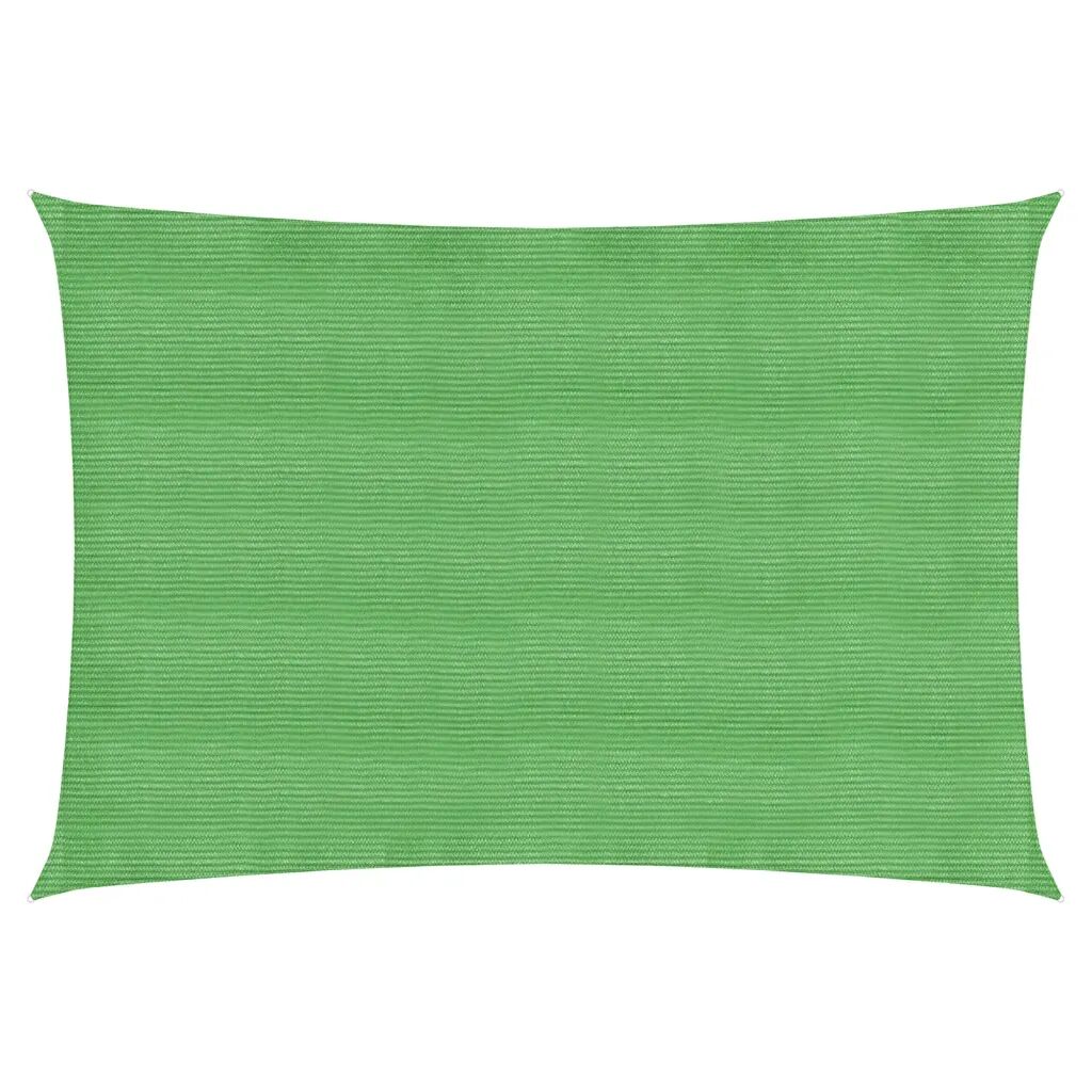 vidaXL Para-sol estilo vela 160 g/m² 6x8 m PEAD verde-claro