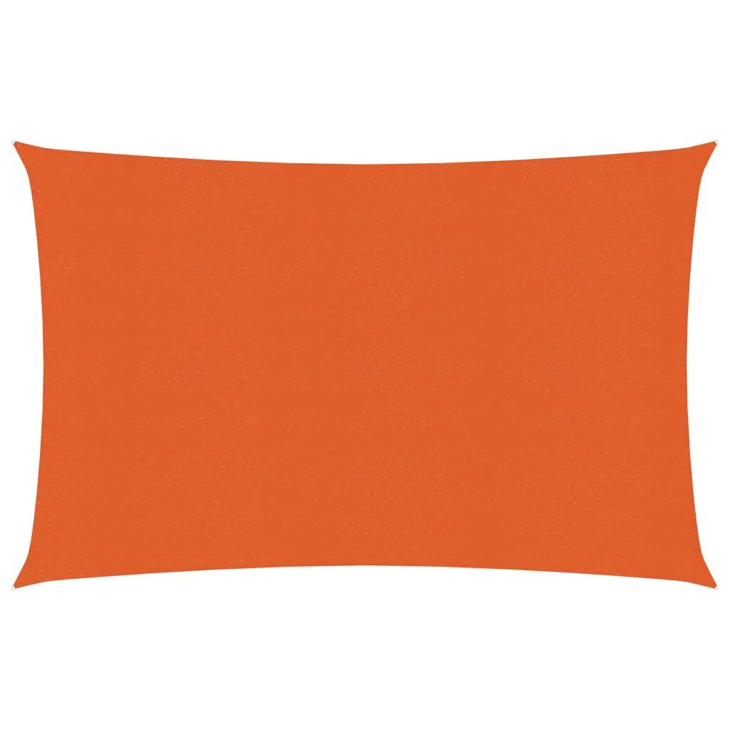 vidaXL Para-sol estilo vela 160 g/m² 2x3 m PEAD laranja