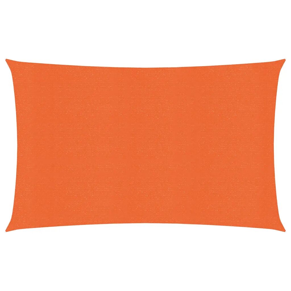 vidaXL Para-sol estilo vela 160 g/m² 2x4 m PEAD laranja
