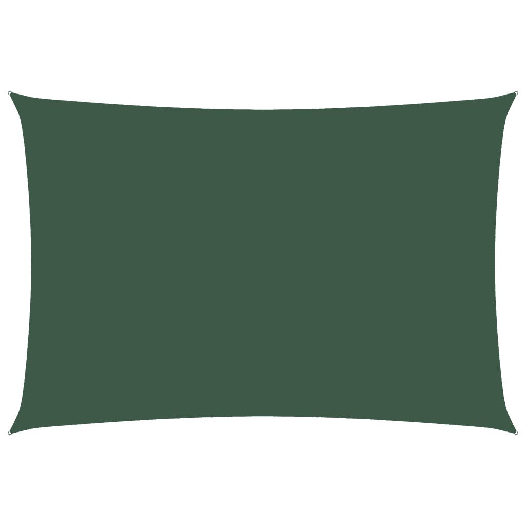 vidaXL Para-sol vela tecido oxford retangular 2,5x4,5 m verde-escuro