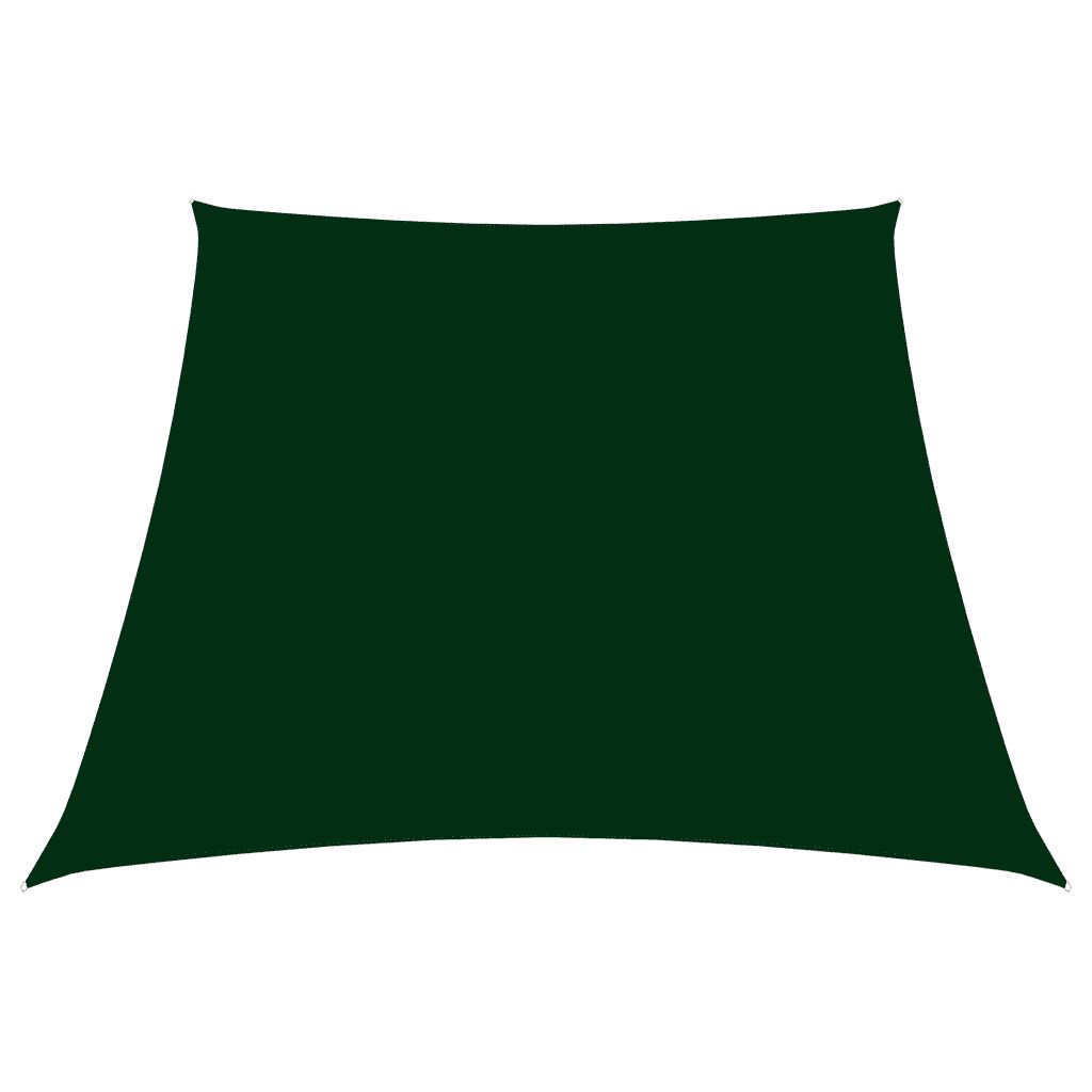 vidaXL Para-sol estilo vela tecido oxford trapézio 4/5x3m verde-escuro