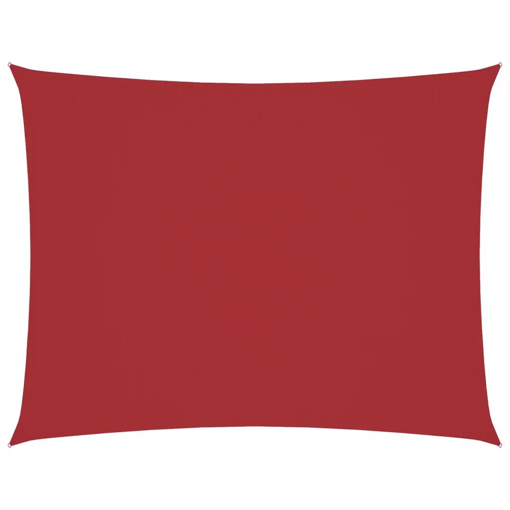 vidaXL Para-sol estilo vela tecido oxford retangular 3x4,5 m vermelho