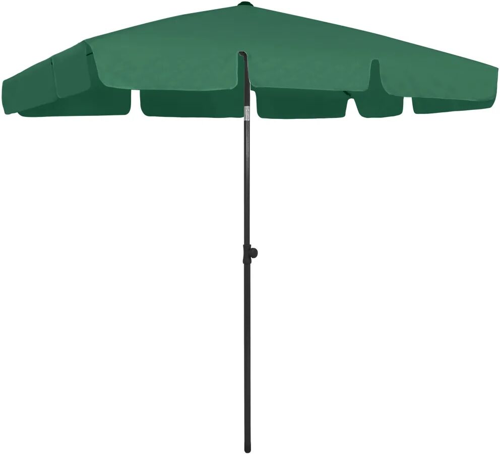 vidaXL Guarda-sol de praia 200x125 cm verde