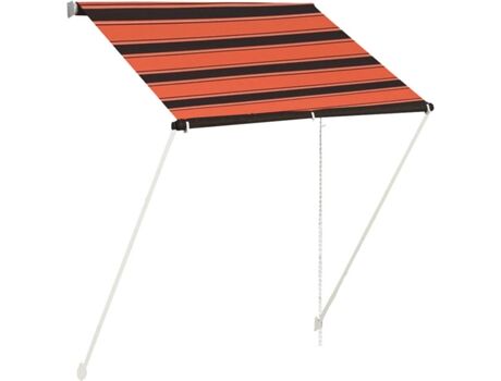 Vidaxl Toldo retrátil laranja e castanho (150x150 cm)