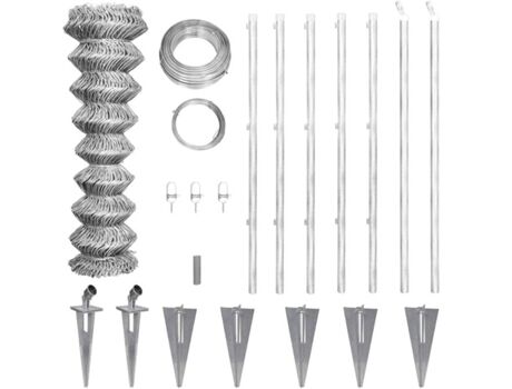 Vidaxl Cerca Aço Cinzento (15x1 m)