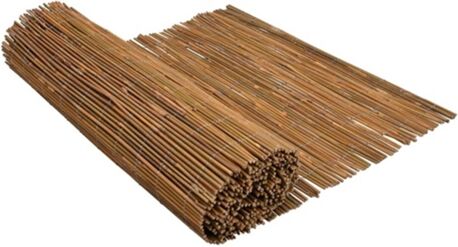 Vidaxl Cerca Bambu Castanho (500x125 cm)