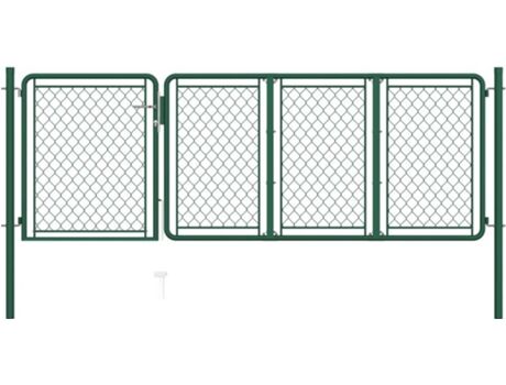 Vidaxl Portão de Jardim Aço (Verde - 35 x 15 cm)