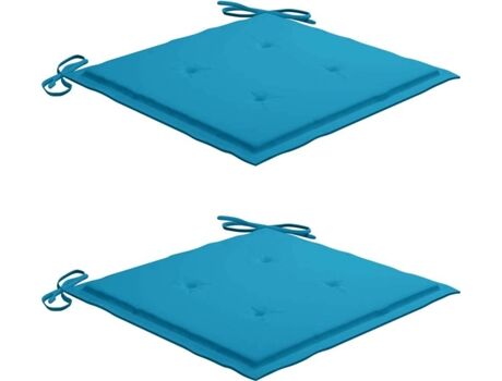 Vidaxl Conjunto 2 Almofadas para Cadeira de Jardim (Azul - Tecido - 50 x 50 x 4 cm)