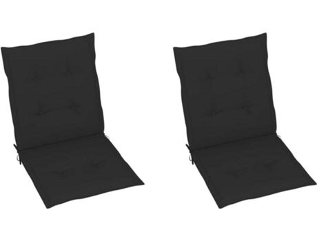 Vidaxl Conjunto 2 Almofadas para Cadeira de Jardim (Preto - Tecido - 100 x 50 x 4 cm)