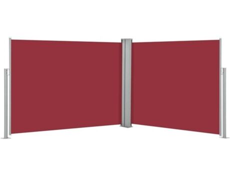 Vidaxl Toldo Lateral Retrátil (Vermelho - Tecido - 140x1000 cm)
