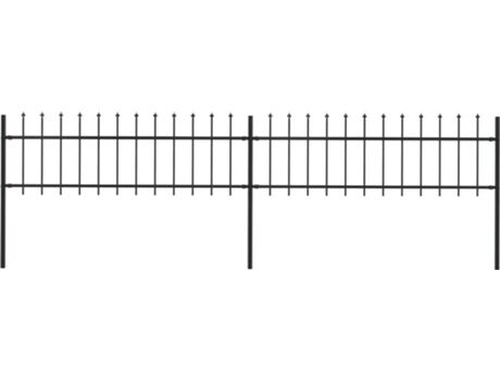 Vidaxl Cerca Aço Preto (3,4x0,6 m)