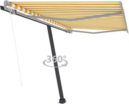 Vidaxl Toldo Automático Independente Amarelo (350 x 250 cm)