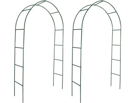 Vidaxl Conjunto de 2 Arcos de Jardim Trepadeira 40776 (Verde - Ferro - 140 x 39 x 240 cm)