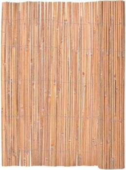 Vidaxl Cerca Bambu Castanho (125x400 cm)