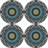 Bertoni Home Unisex's 4 Round Table Pads Set Barcelona 33 cm unisex