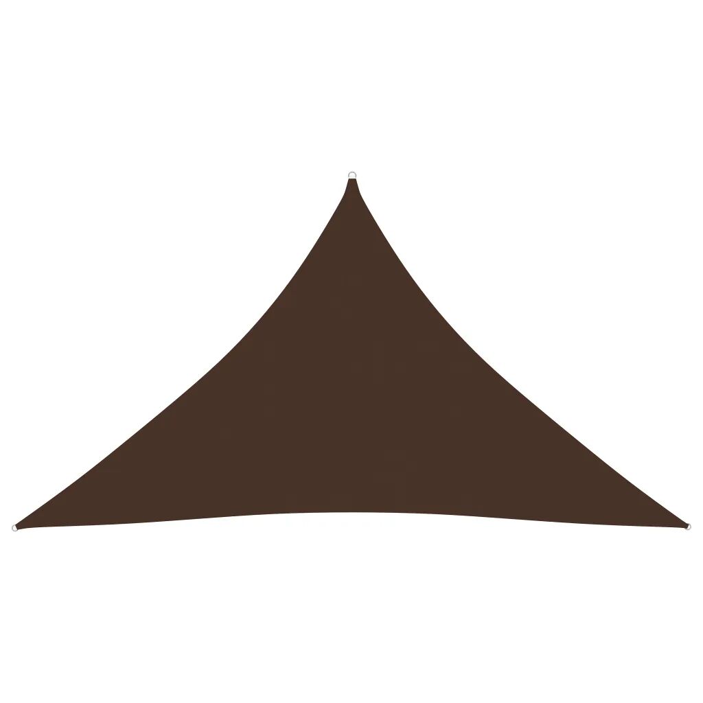 vidaXL Tieniaca plachta oxfordská látka trojuholníková 3,5x3,5x4,9 m hnedá
