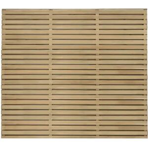 Forest Garden Forest Double Slatted Fence Panel brown 59.1 H x 70.92 W x 4.4958 D cm