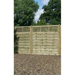 Rowlinson Horizontal Weave Fence Panel brown/gray 47.24 H x 70.86 W x 1.57 D cm