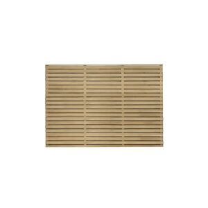 Forest Garden Forest Double Slatted Fence Panel brown 47.28 H x 70.92 W x 4.4958 D cm