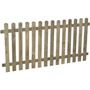 Forest Garden Heavy Duty 6' x 3' (1.8m x 0.9m) Picket Fence Panel brown 91.44 H x 182.88 W x 10.16 D cm