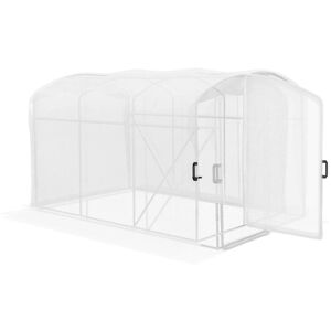 Outsunny - 3 x 2 x 2m Polytunnel Greenhouse with Door, Galvanised Steel Frame - White