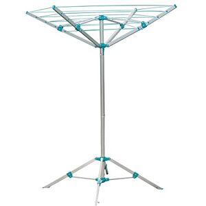 JVL 4 Arm Aluminium Portable Free Standing Rotary Airer, 16 Metre, Grey (11-225)