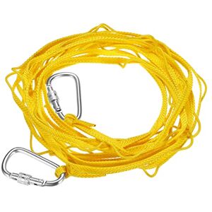 sourcing map Portable Clothesline, 5Meter/16.4ft Nylon Windproof Non-Slip Washing Line Rope for Backyard Outdoor Travel Camping Laundry Drying, Yellow