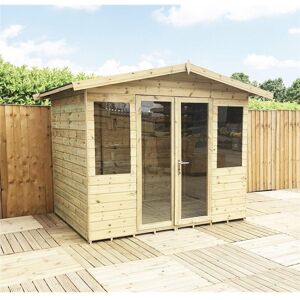 Marlborough 8 x 8 Pressure Treated Apex Summerhouse with Short Windows