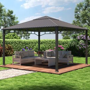 Toolport Garden Gazebo Hardtop Sunset Superior, 4x4m - (301353)