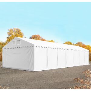 Toolport 5x14m 2.6m Sides Storage Tent / Shelter w. ground frame, PVC 800, white without statics package - (37692)