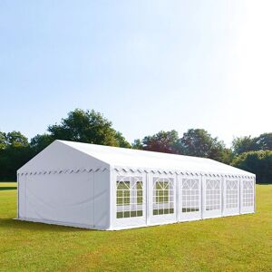 Toolport 5x12m Marquee / Party Tent, PVC 700 fire resistant, white - (4746)