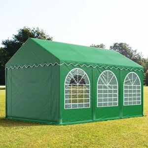 Toolport 4x6m Marquee / Party Tent w. ground frame, PVC 800, dark green - (5095)