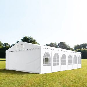 Toolport 8x12m 2.6m Sides Marquee / Party Tent w. ground frame, PVC 800, white - (5204)