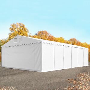 Toolport 8x12m 2.6m Sides Storage Tent / Shelter w. ground frame, PVC 800, white without statics package - (5205)