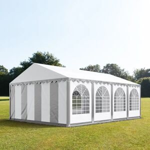 Toolport 5x8m Marquee / Party Tent w. ground frame, PVC 800, grey-white - (5371)
