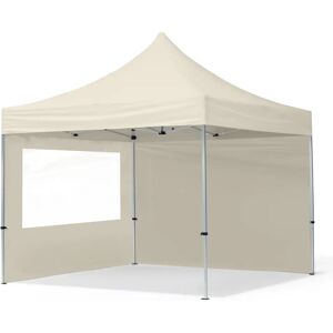 Toolport 3x3 PES 700 Pop up gazebo ECONOMY Aluminium 32 mm, incl. Sidewalls with Panorama Windows, cream - (59003)