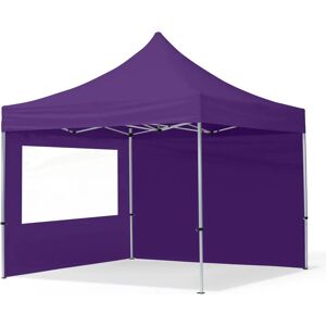 Toolport 3x3 PES 700 Pop Up Gazebo ECONOMY Aluminium 32 mm, incl. Sidewalls with Panorama Windows, purple - (59009)