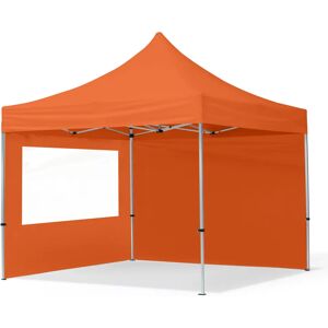 Toolport 3x3 PES 700 Pop Up Gazebo ECONOMY Aluminium 32 mm, incl. Sidewalls with Panorama Windows, orange - (59011)